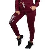Calça Moletom Everlast - Vinho / Branco - Feminino